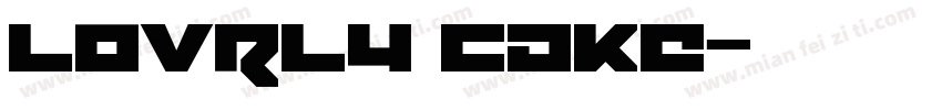 LOVRLY CAKE字体转换
